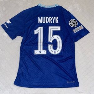Nike 22/23 Chelsea FC Home Jersey UCL Mykhailo Mudryk 15 Ukraine Large
